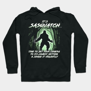 Sasquatch Camera Settings Funny Hoodie